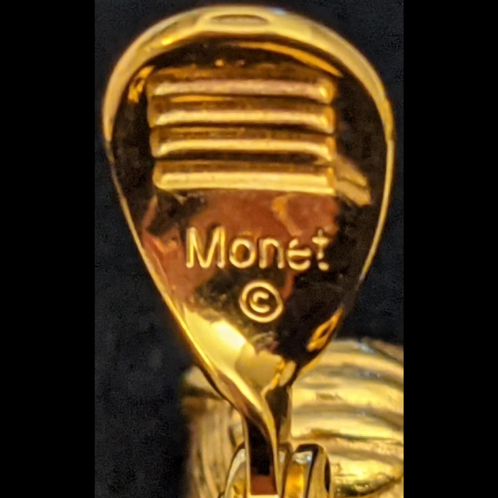 Monet Clip On Rhinestone Earrings - Picture 4 of 6